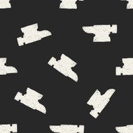 blacksmith doodle seamless pattern background N2