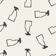 bottle doodle seamless pattern background