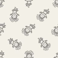 brazil dancer doodle seamless pattern background