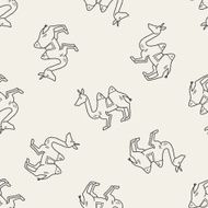 Camel doodle seamless pattern background
