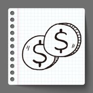 doodle money coin N11