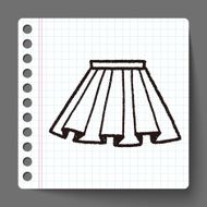 doodle pleated skirt N3
