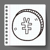 doodle Renminbi money coin N2