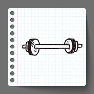 dumbbell fitness doodle N5