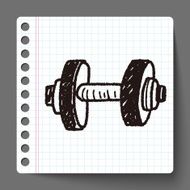 dumbbell fitness doodle N6