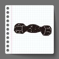 dumbbell fitness doodle N7