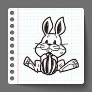 easter bunny doodle N6