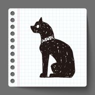 egypt cat doodle N2