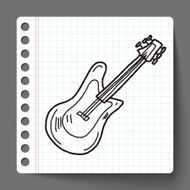 Electric guitar doodle N2