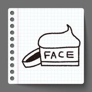 face cream doodle drawing N3