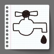 Faucet doodle drawing N3
