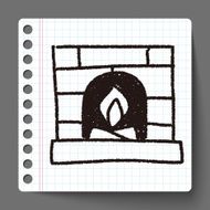 Fireplace doodle drawing N3