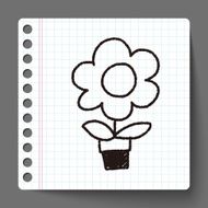 flower doodle drawing N5