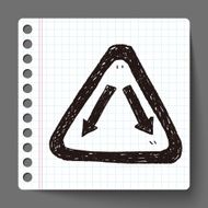 Fork sign doodle N2