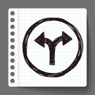 Fork sign doodle N3