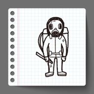 gas mask doodle N2