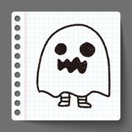 ghost doodle drawing N5