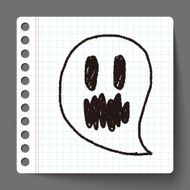 ghost doodle drawing N6