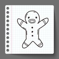 gingerbread man doodle N6