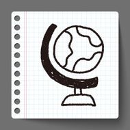 globe doodle drawing N6