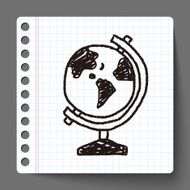 globe doodle drawing N7