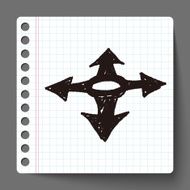 GPS arrow doodle N4