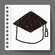 graduation cap doodle drawing N3