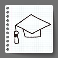 graduation hat doodle drawing N3