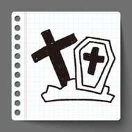grave doodle drawing N10