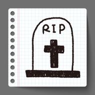 grave doodle drawing N12