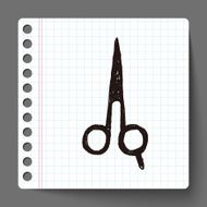 Hair cutting scissor doodle N2