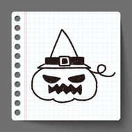 halloween pumpkin doodle drawing N5