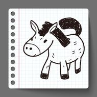 horse doodle N4