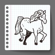 horse doodle N5