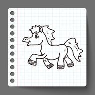 horse doodle N6