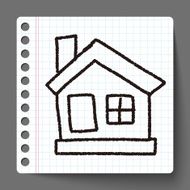 house doodle drawing N5
