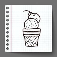ice cream doodle drawing N10