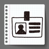 Identity card doodle drawing N5