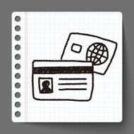 Identity card doodle drawing N6