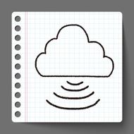 internet cloud doodle drawing N20