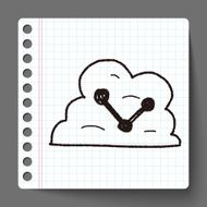 internet cloud doodle drawing N21