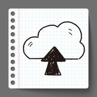 internet cloud doodle drawing N23