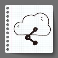 internet cloud doodle drawing N25