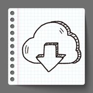 internet cloud doodle drawing N26