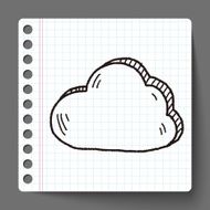 internet cloud doodle drawing N31
