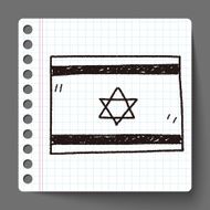 Israel flag doodle N2