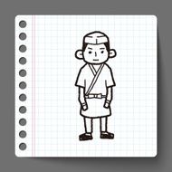 Japanese chef doodle N2