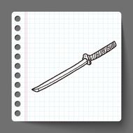 Japanese knife doodle N2