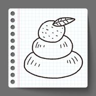 japanese new year cake doodle N2