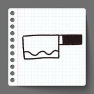 Kitchen knife doodle drawing N3
